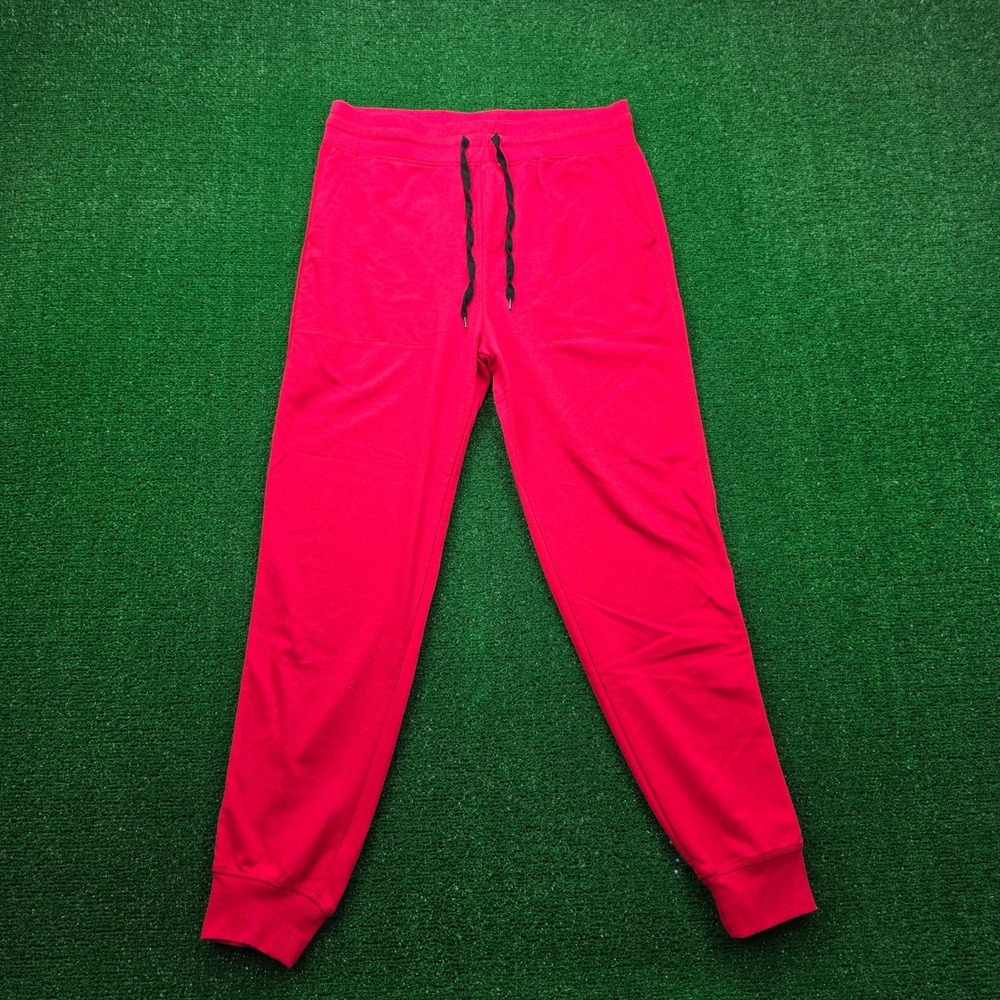 Carbon Elements Fleece Jogger Pants Mens Large Red Lounge Workout Casual